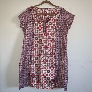 Wishful Moroccan Print Tunic Top Swim Suit Coverup